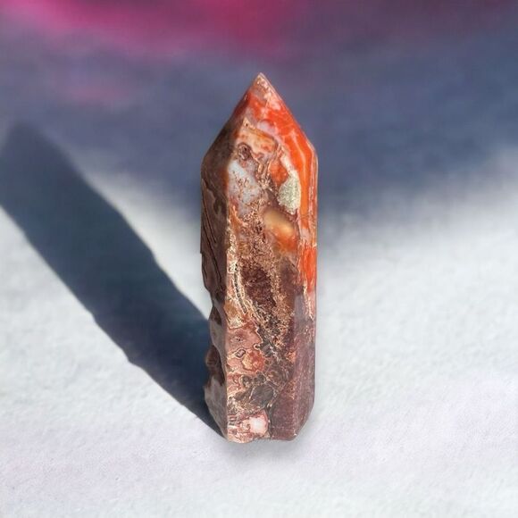 Crazy Lace Agate Tower Obelisk‎ Meditation Stone - Picture 1 of 14